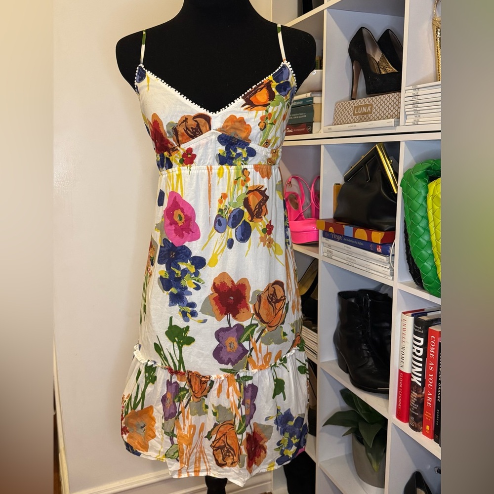 American Eagle Outfitters Colorful Floral Midi Dress